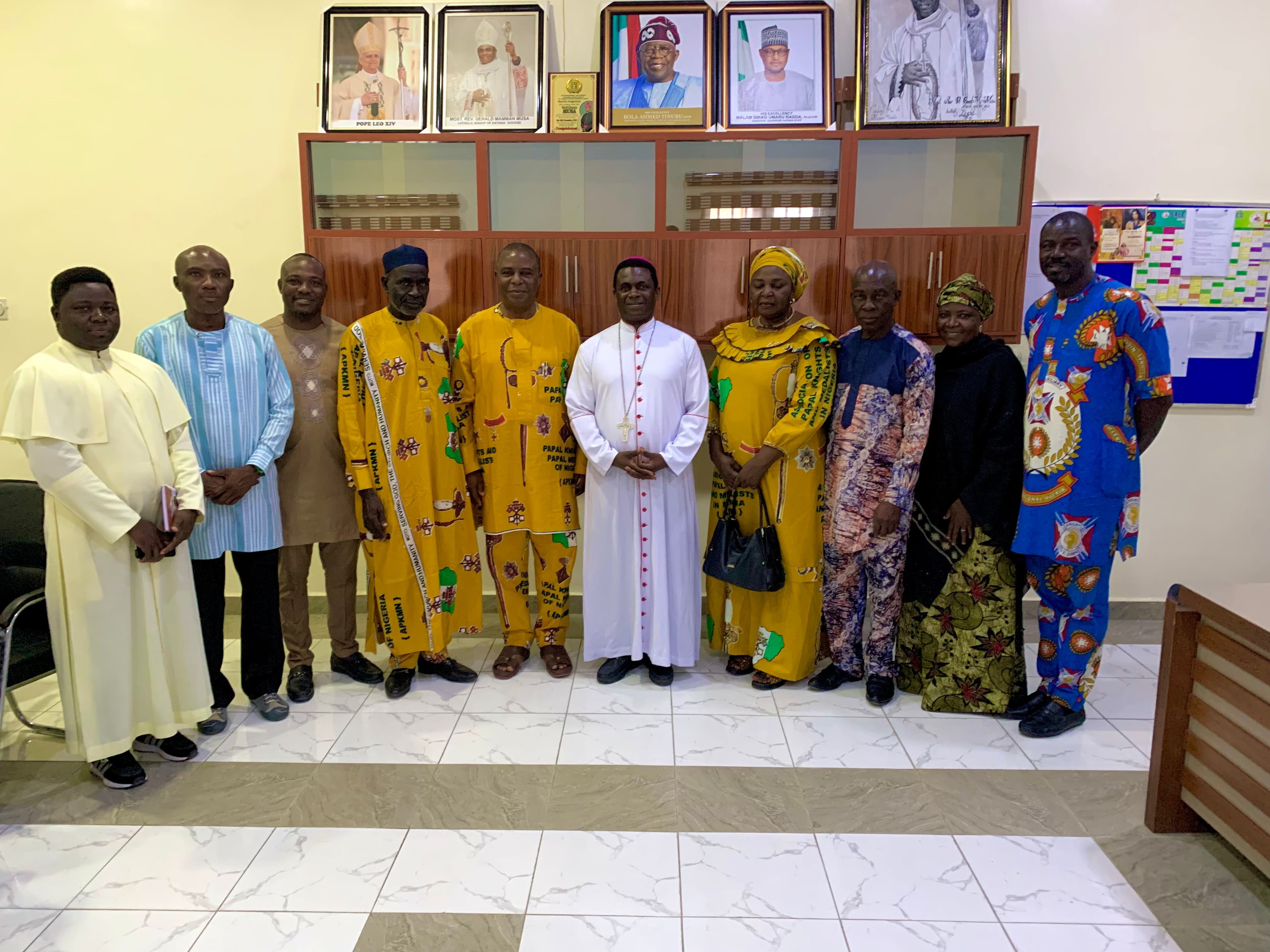 Papal Knights Pay Courtesy Visit to Bishop of Katsina Diocese, Pledge Support for Diocesan Mission