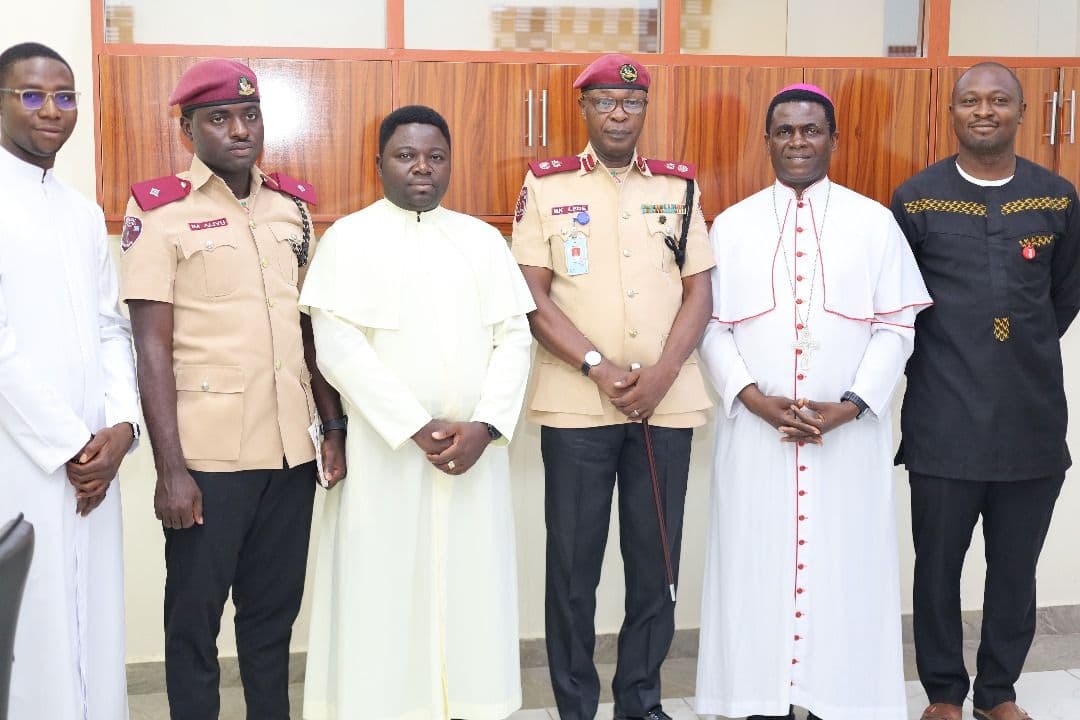 FRSC Sector Commander Pays Courtesy Visit to Bishop of Katsina Diocese, Seeks Collaboration on Road Safety Awareness