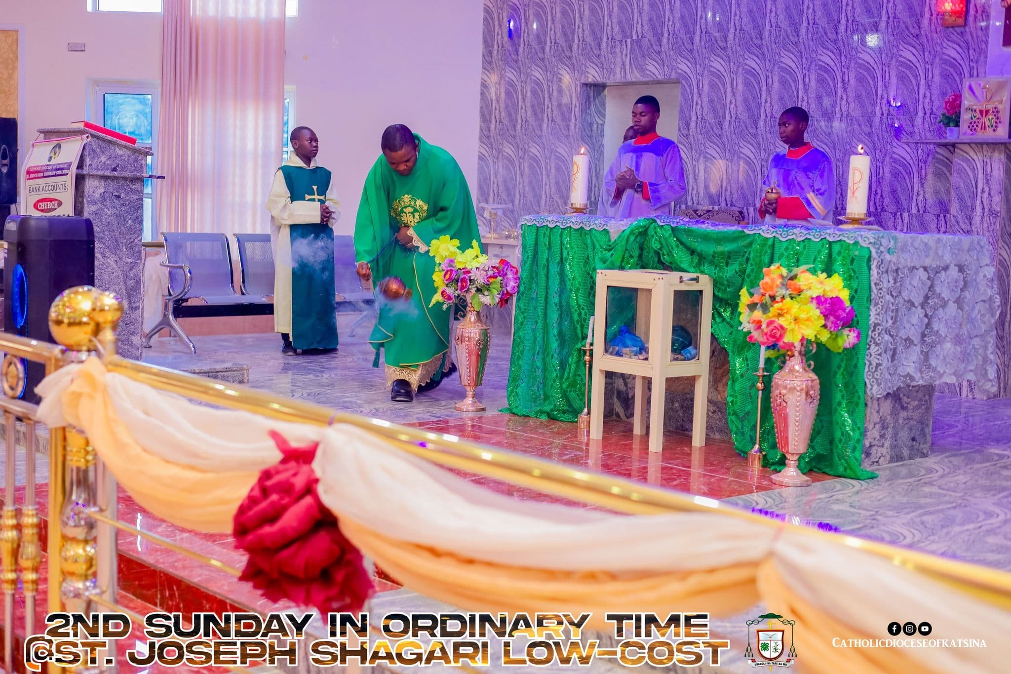 Parishioners Gather for Mass at St. Joseph Shagari-Lowcost Katsina, Katsina State